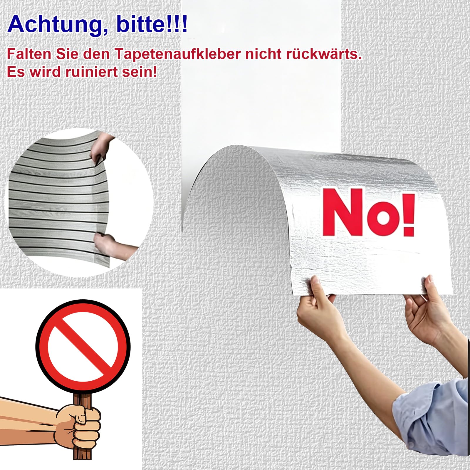 6 Rollen 3mm Dicke Selbstklebend Tapete weiß mit Textilstruktur - helle Uni-Tapete isoliertapete für Schlafzimmer Wohnzimmer wasserdicht dämmtapete selbstklebend