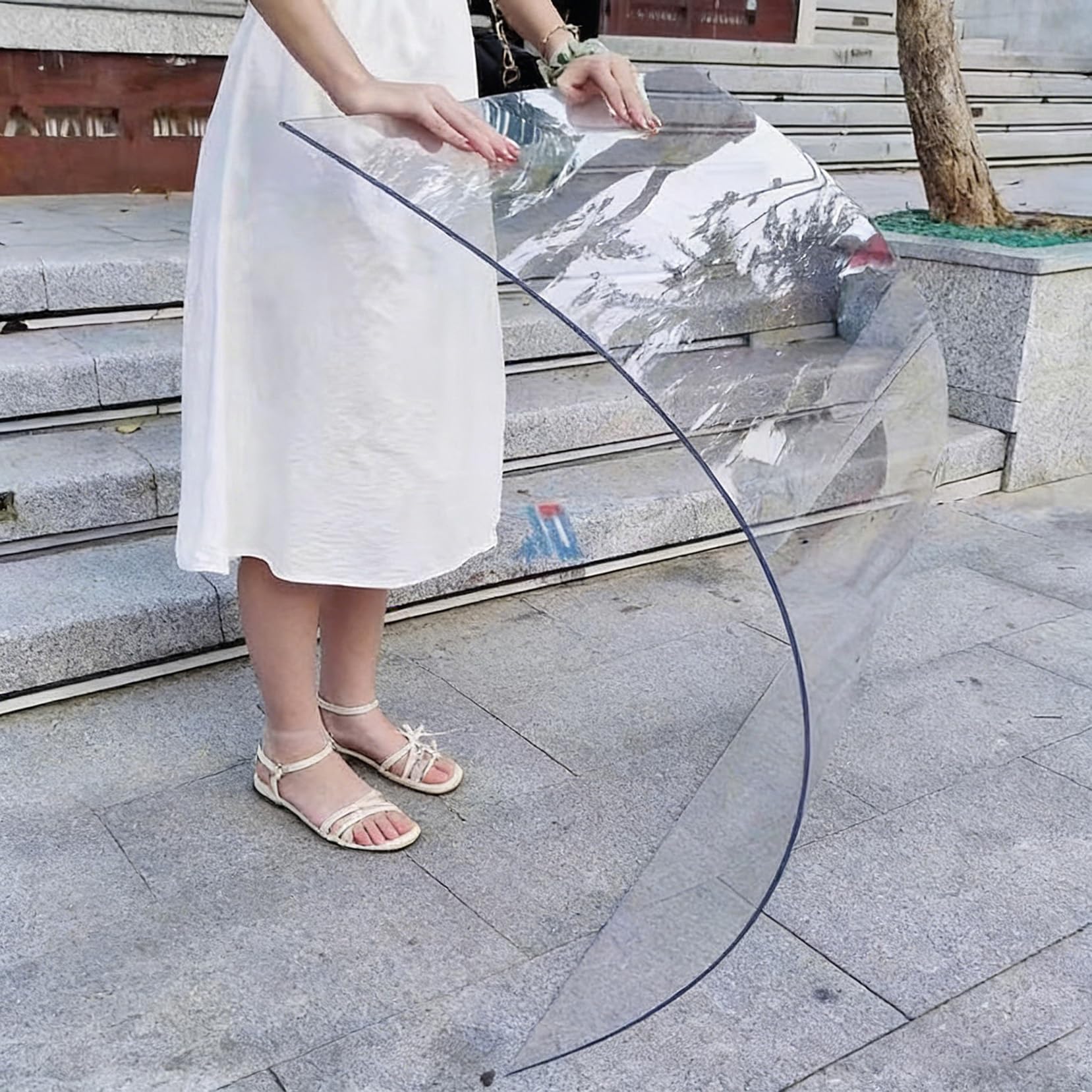 Polycarbonate Panel Clear Acrylic Perspex Plastic Sheet Greenhouse Sheet for Replacement Roofing Sheet,Easy to Bend & Cut,UV Resistant Multipurpose Crafting DIY and Greenhouse Canopy Window Awning