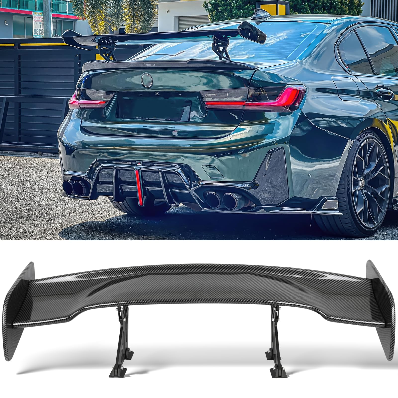 DREAMOTOR 47 Inch Adjustable GT Style Wing