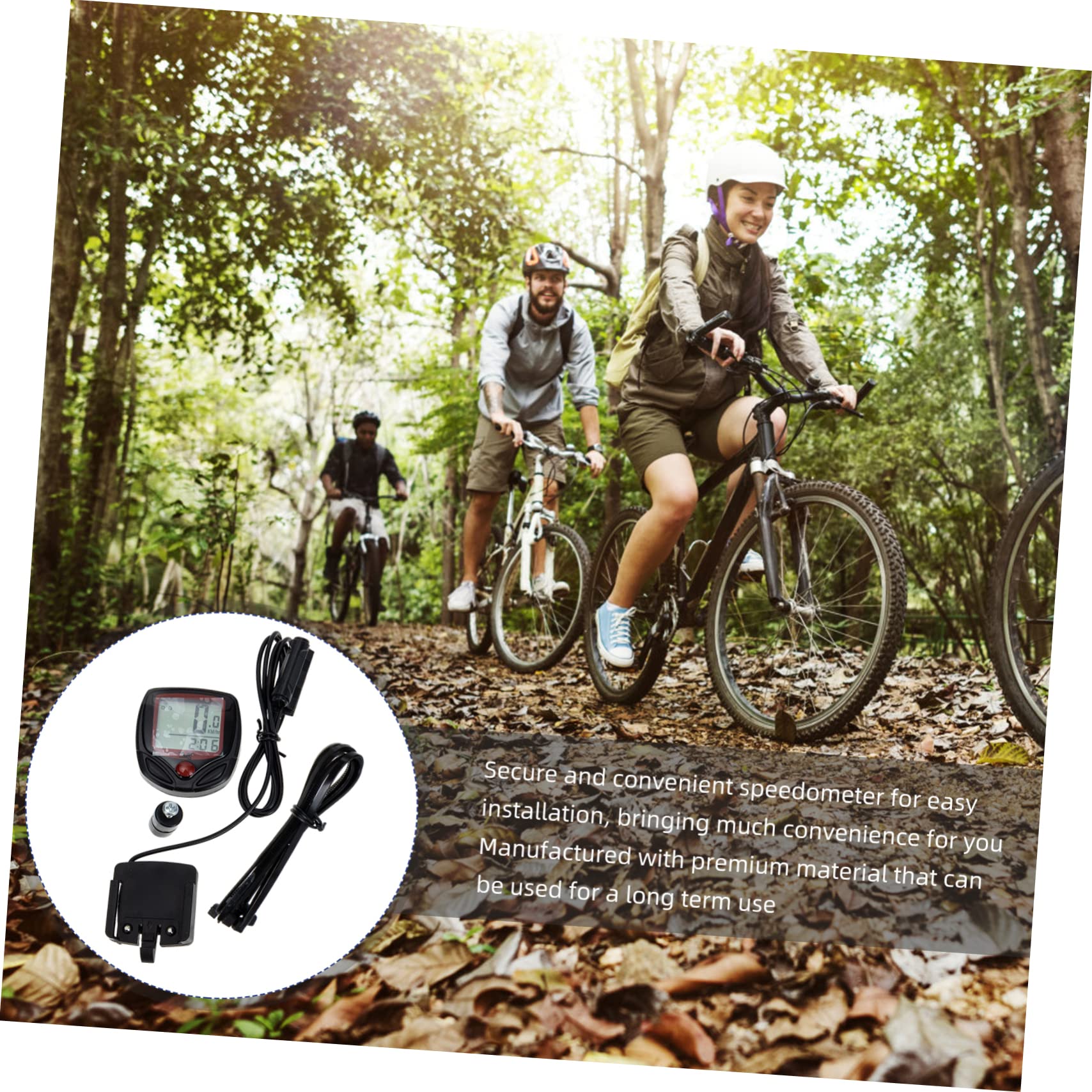 BESPORTBLE 4ensembles Compteur De Vélo sans Fil Étanche Compteur De Vitesse Portable pour Vélo De Montagne Accessoire Léger Et Facile à Installer