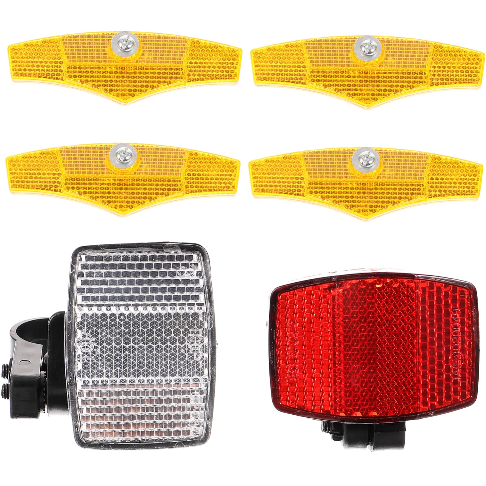 BESTonZON 1Set Bike Safety Reflector Kit with Front Rear Reflectors Durable for Enhanced Night Visibility Easy Installation for Cycling Accessories