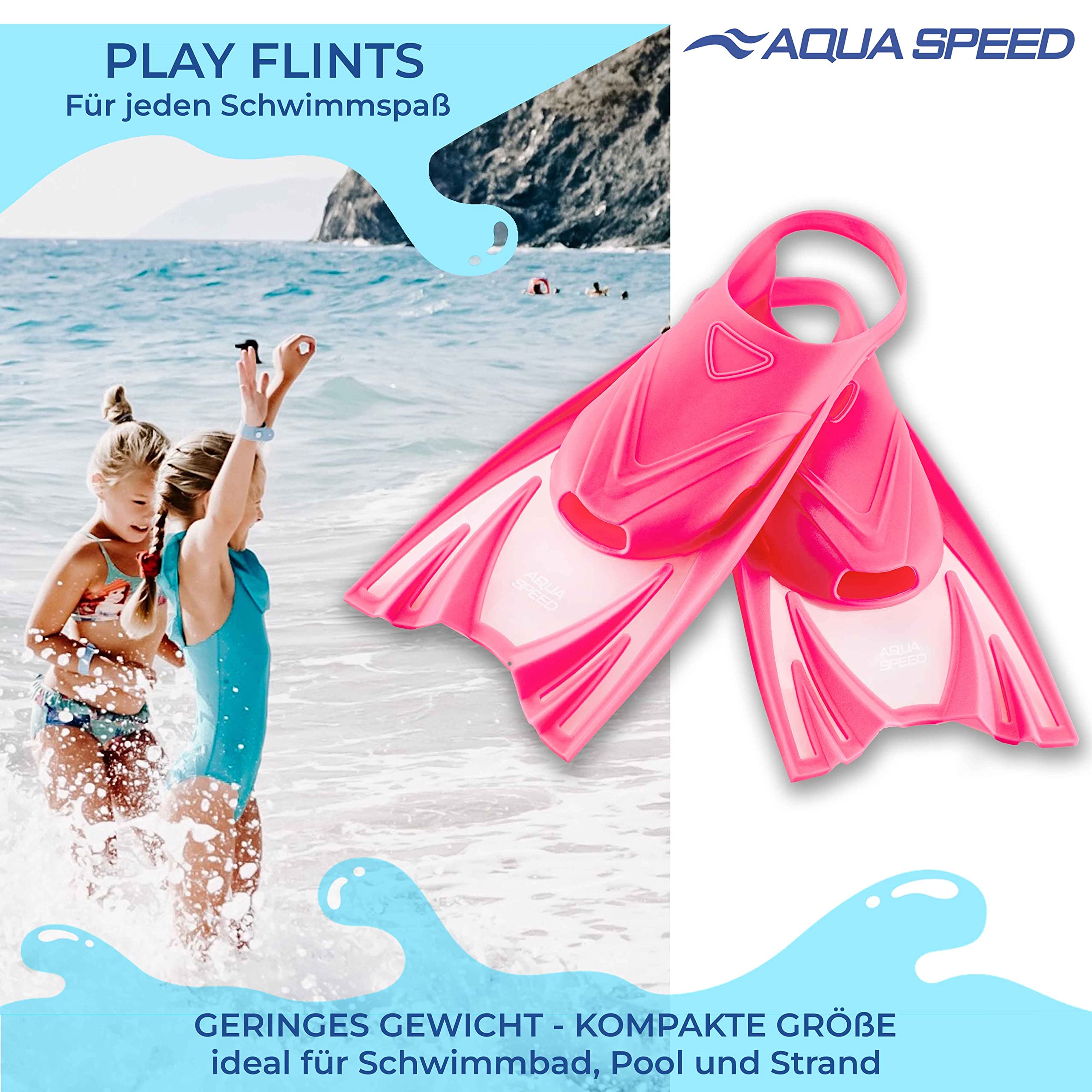 Aqua Speed - FROG Short swim fins for kids | girls | boys | training fins | swim training | short fins | diving fins