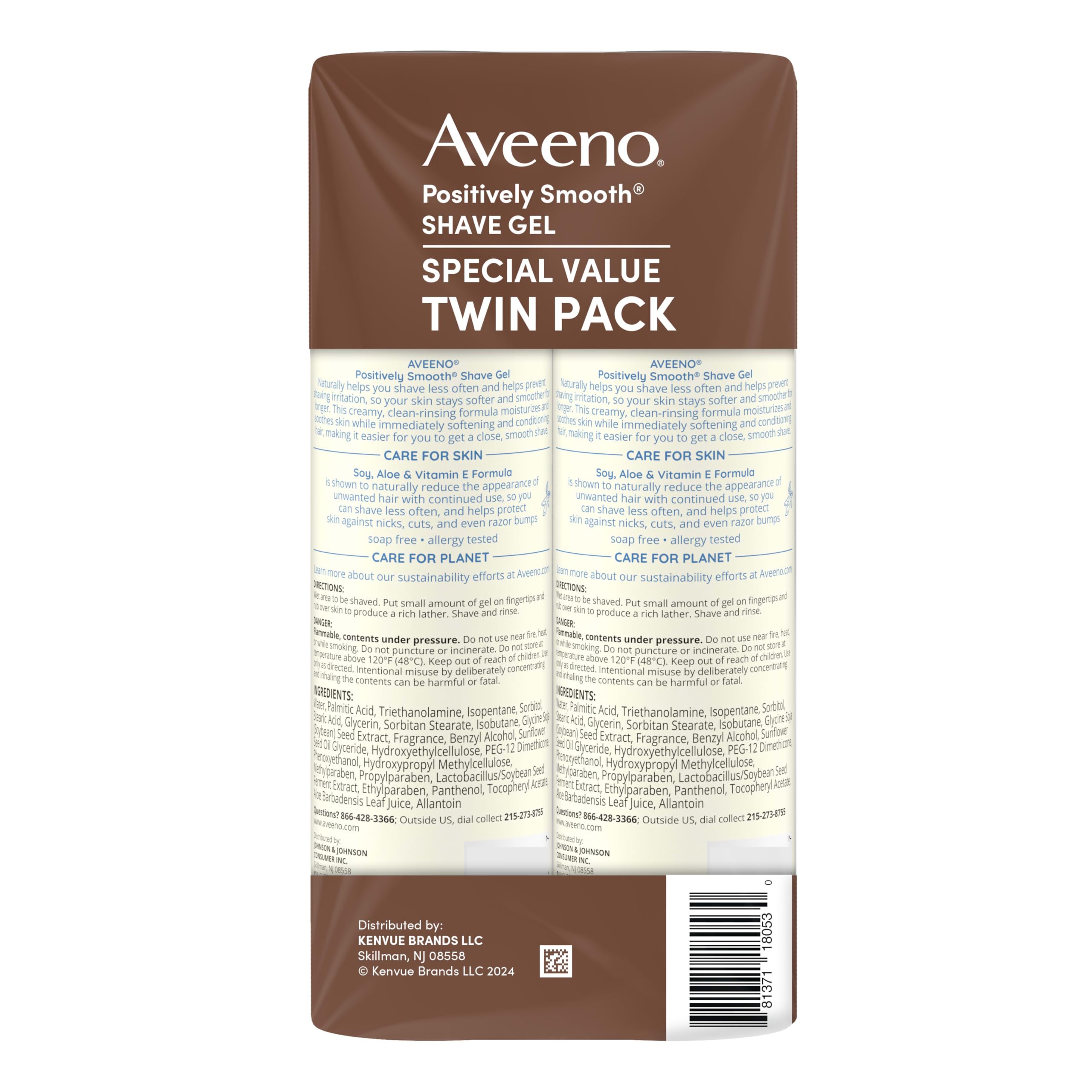 Aveeno Shave Gel Twin Pack - Smooth Shave -7