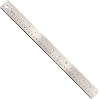 Officemate Classic 15-Inch Stainless Steel Ruler with Metric & Inch Markings, Non-Slip Cork Back - Durable Model 66612