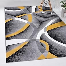 2305 Geometric Abstract Blue 2x7 Area Rugs for Entryway