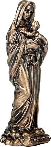 Miniatura 2 de BEAUTIFUL GREEK STATUES Virgen María Madre de Jesús Madonna - Estatua de bronce fundido en frío en miniatura de 3.5 pulgadas