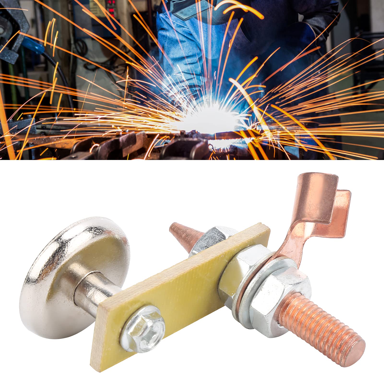 Welding Magnet Head Single Ground Connector Spotter Iron Insulation Board Welder Power Tool Copper Tail Welding Stability Clamps