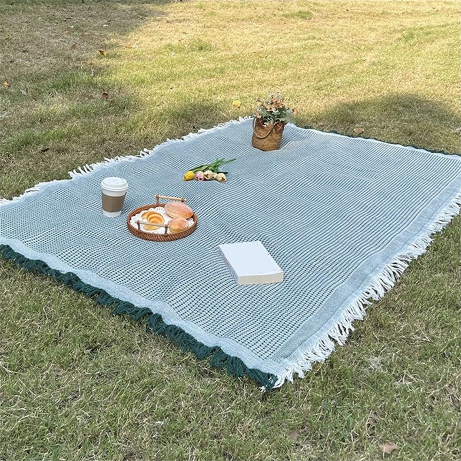 Manta Picnic Estera de Picnic for Exteriores, Manta de Playa portátil, Estera Plegable for Acampar, Tela Gruesa Impermeable for césped, Camping y Senderismo para Pícnic(Green,90x150cm)