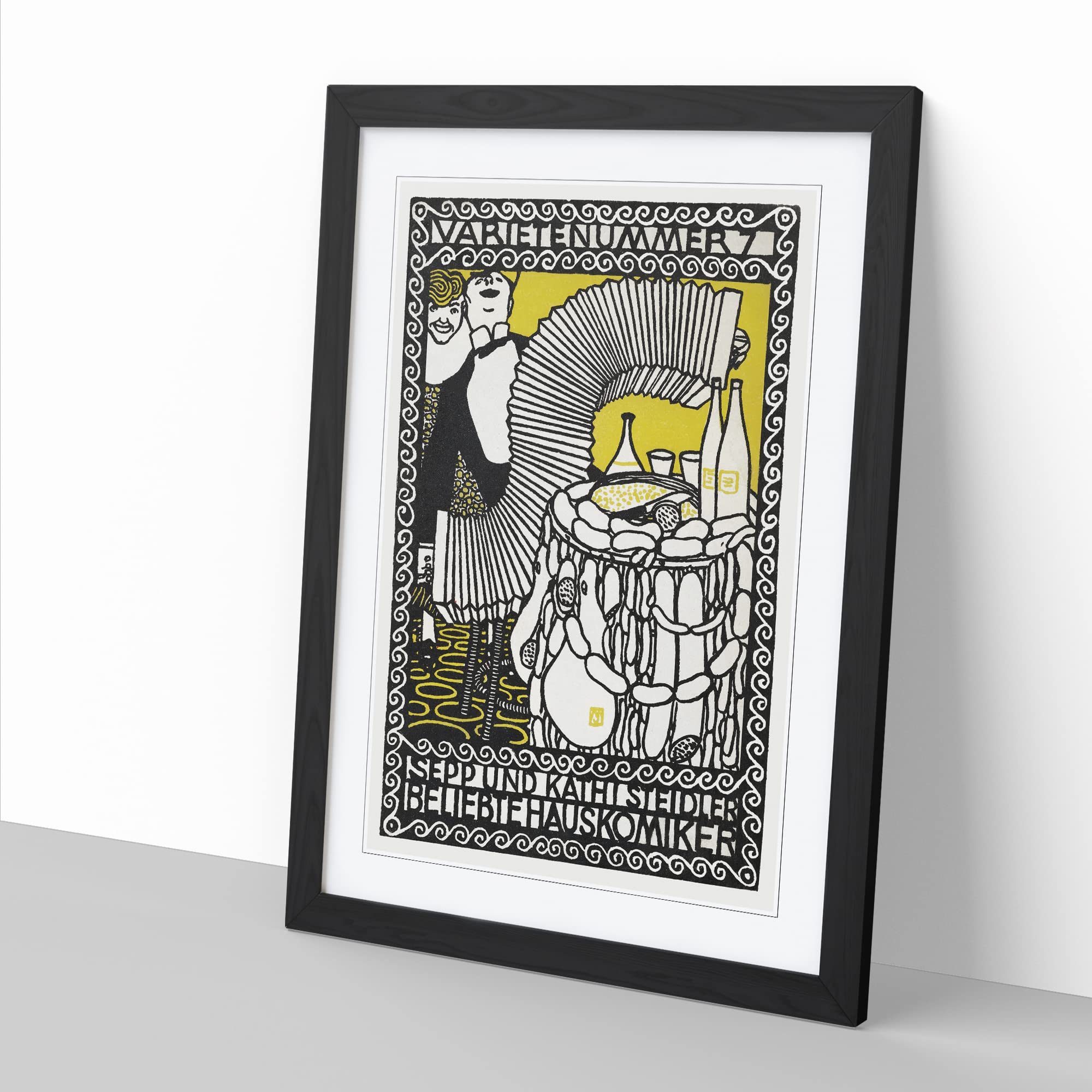 Sepp And Kathi Steidler By Moriz Jung Classic Painting Framed Wall Art Print - Image 2