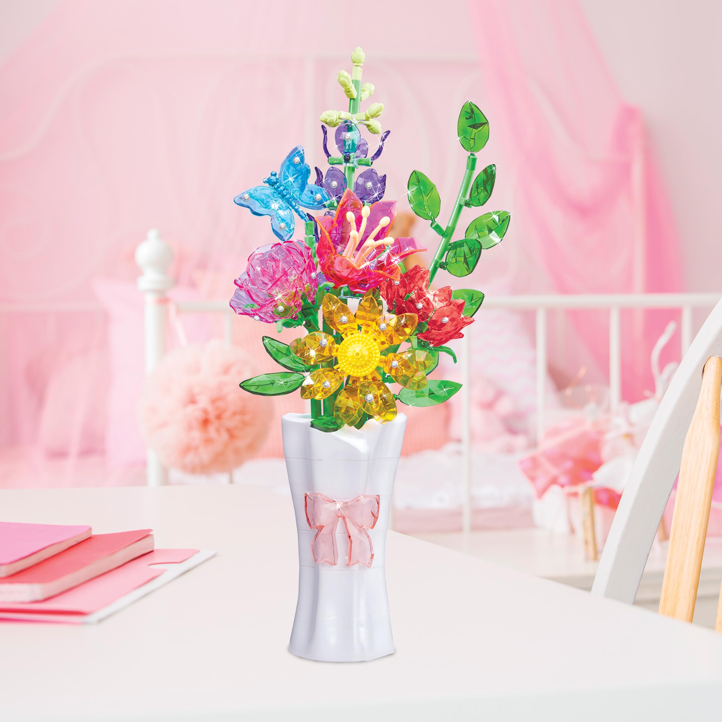 Lexibook, Bouquet di Gemme di Cristallo, Bianco/Rosa/Verde/Blu, CRSS57