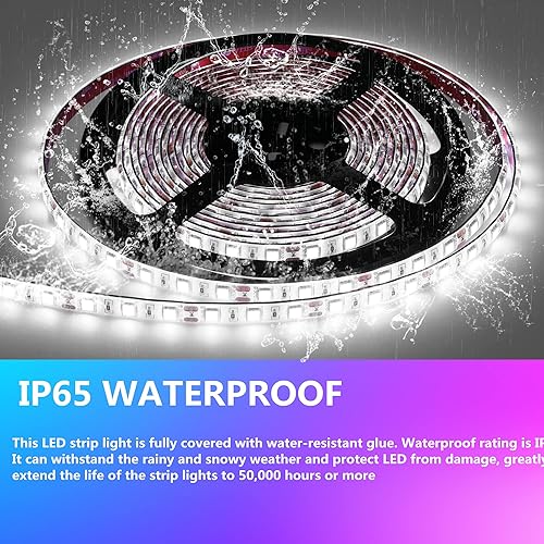 Vista 5 de Kit de Luces LED de Resplandor Inferior de 25 Pies para RV, Luces de Bajos de Caravana de 12V para Autocaravana Remolque de Viaje Puestos