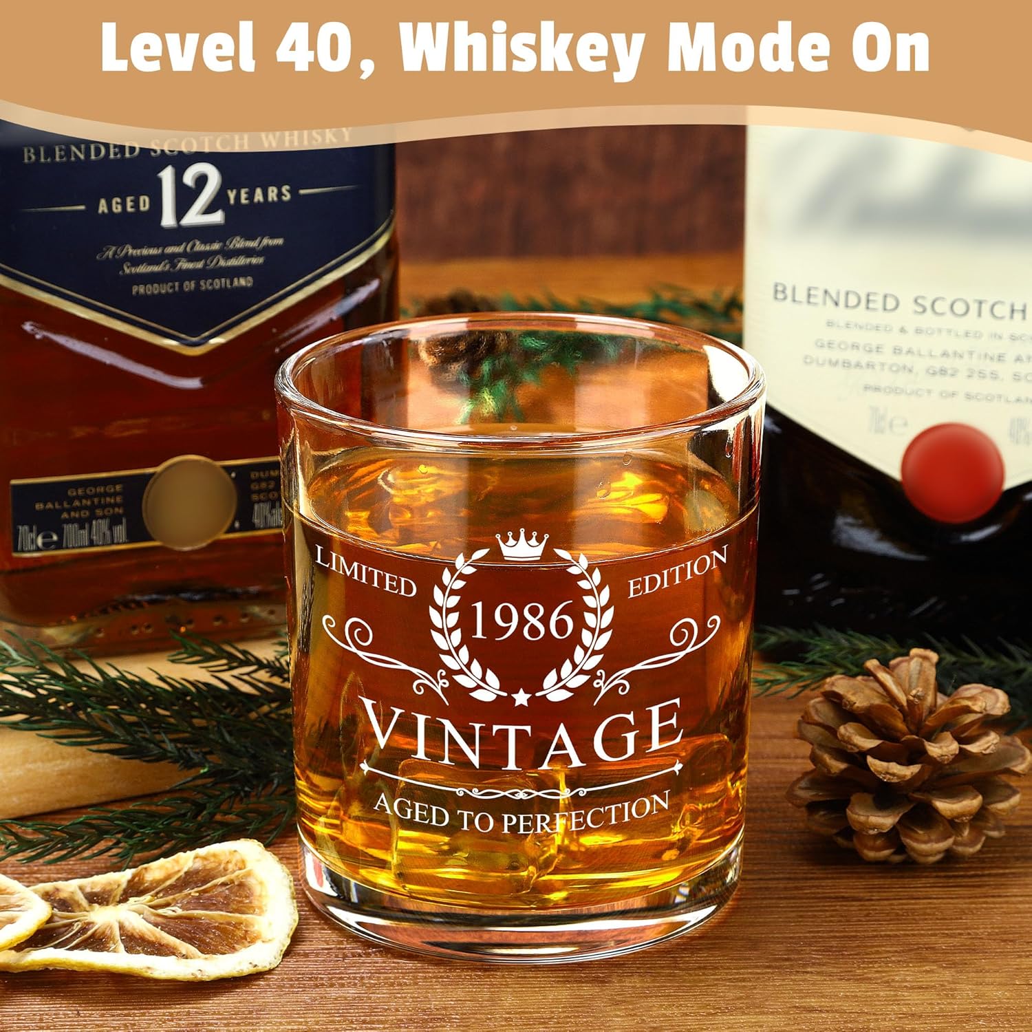 40th Birthday Gifts Men Funny 40 Year Old Gifts for Men Novelty Gift for 40th Birthday Man Cool 1986 Gift Ideas for Man 40s Happy 40th Bday Accessories for Him Luxury Forty and Fabulous Decorations
