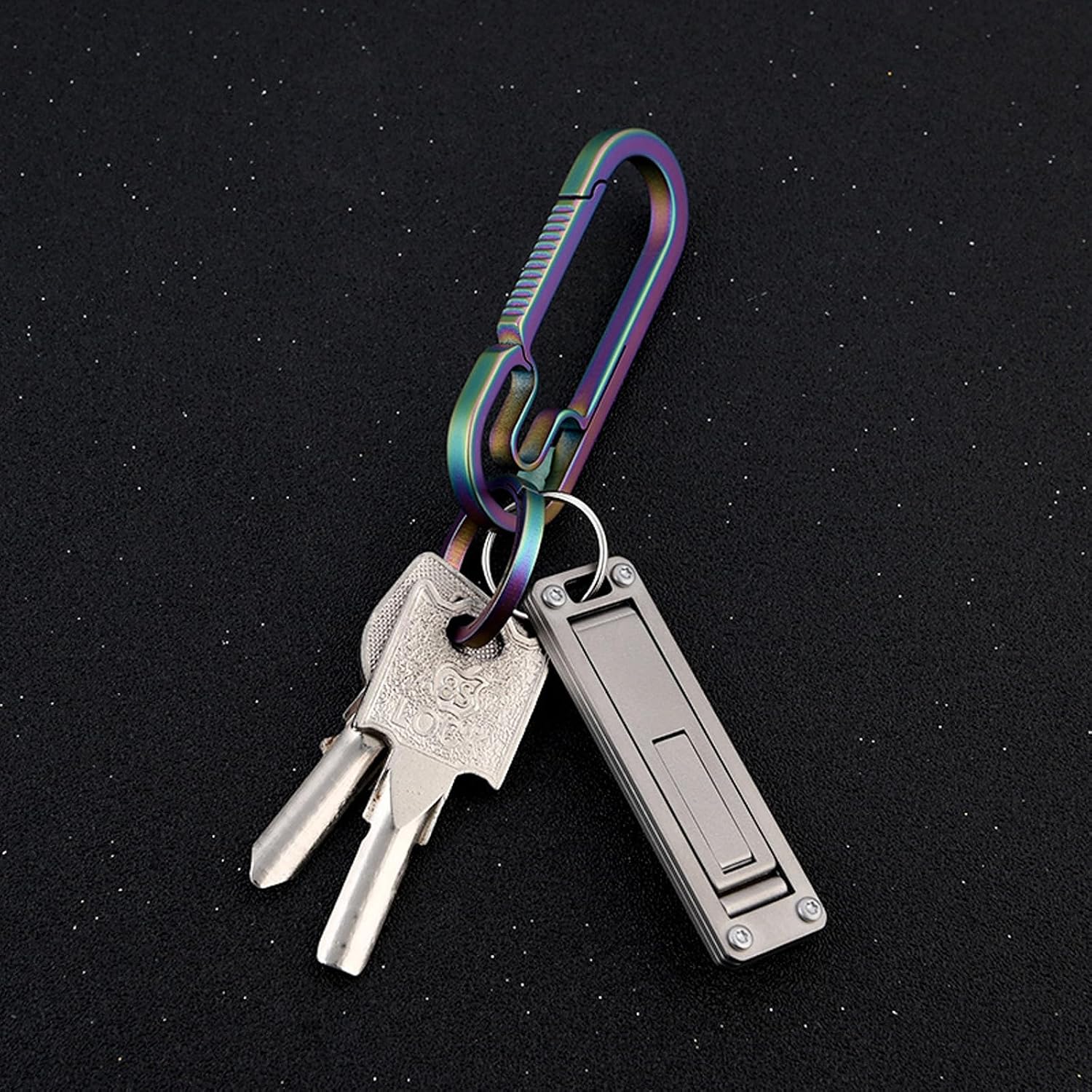 Camping Gear, Metal Alloys Desk Bag Hanger Desk Edges Backpacks Hook Keychain Buckles Folding Handbag Holder for Outdoor Camping Picni image 2