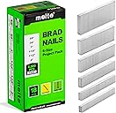 meite 18 Gauge Brad Nails, Assorted 6 Sizes (5/8", 3/4", 1", 1-1/4", 1-1/2" and 2-Inch) Galvanized Small Finishing Nails for Pneumatic, Electric 18GA Brad Nail Gun Nailer, Project Pack 6,000-Count