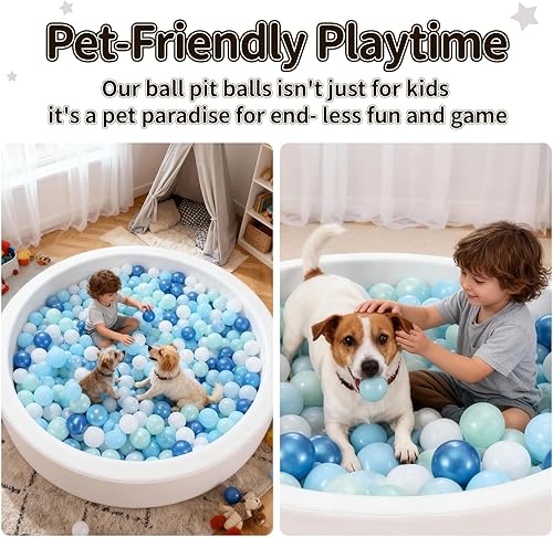 Vista 6 de STARBOLO Ball Pit Balls for Toddlers Phthalate Free BPA Free Non-Toxic Crush Proof Play Balls for Toddlers Kids Pool Playhouse Pack of 100 200 500