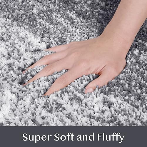 Miniatura 3 de KMAT Tapete largo de microfibra, 59pulgadas de ancho x 20pulgadas de largo, suave y lanudo, antideslizante, absorbente, de peluche para poner junto