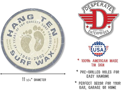 Miniatura 2 de Signs 4 Fun SR10 Hang 10 - Letrero redondo color azul