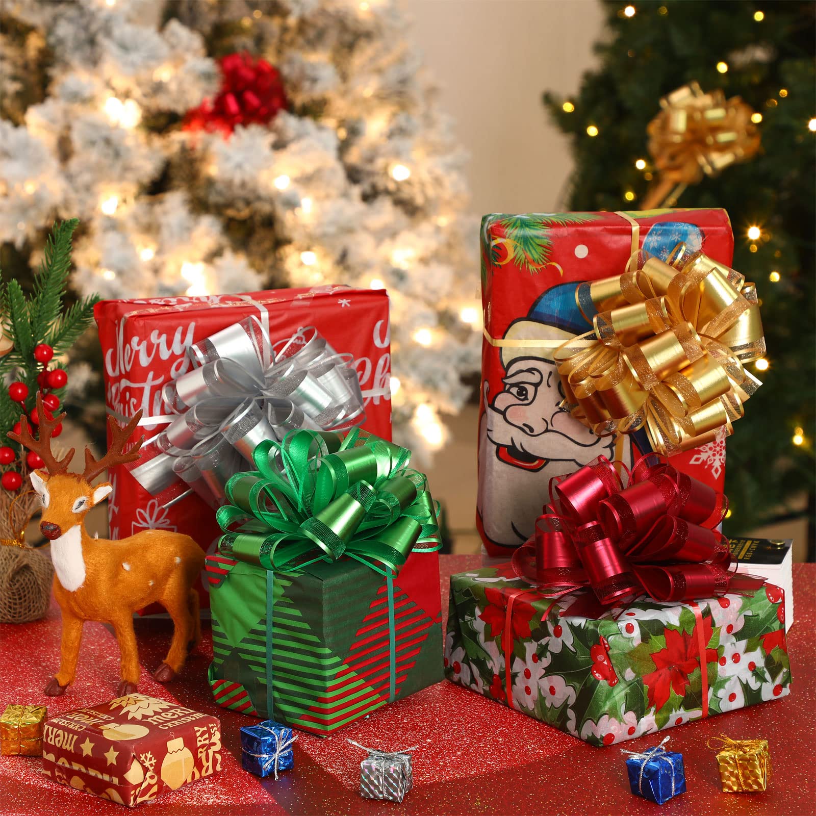 Snapklik.com : WILLBOND 20 Pieces 6 Inch Pull Bows Gift Wrapping Ribbon ...