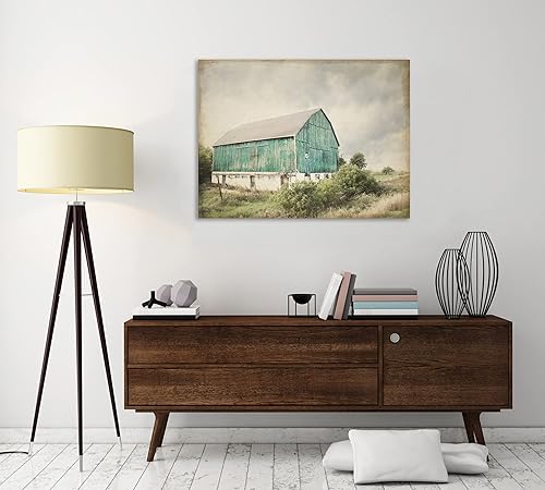 Miniatura 3 de Jaxson Rea "Late Summer Barn I Crop Vintage Gallery Wrapped Canvas by Elizabeth Urquhart, 46" x 34.5"