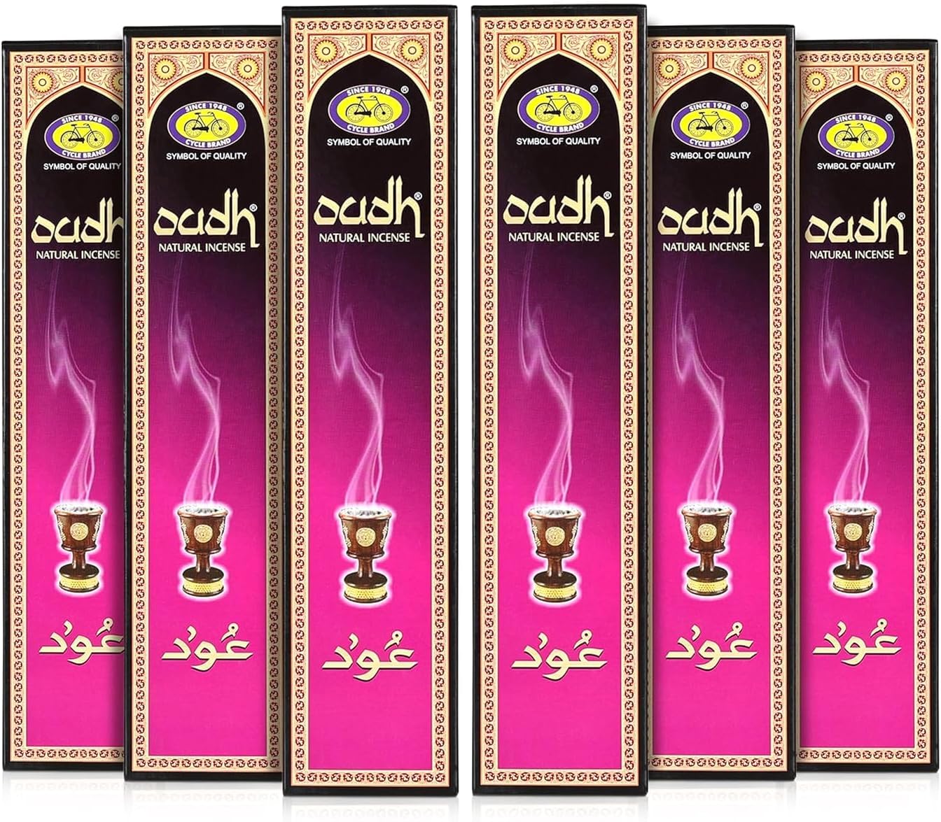 Cycle Pure Oudh Natural Incense Sticks – 180 Masala Bathi Sticks (12 Packs) – Long Lasting, Rich Woody Fragrance for Meditation, Yoga, Prayer & Relaxation