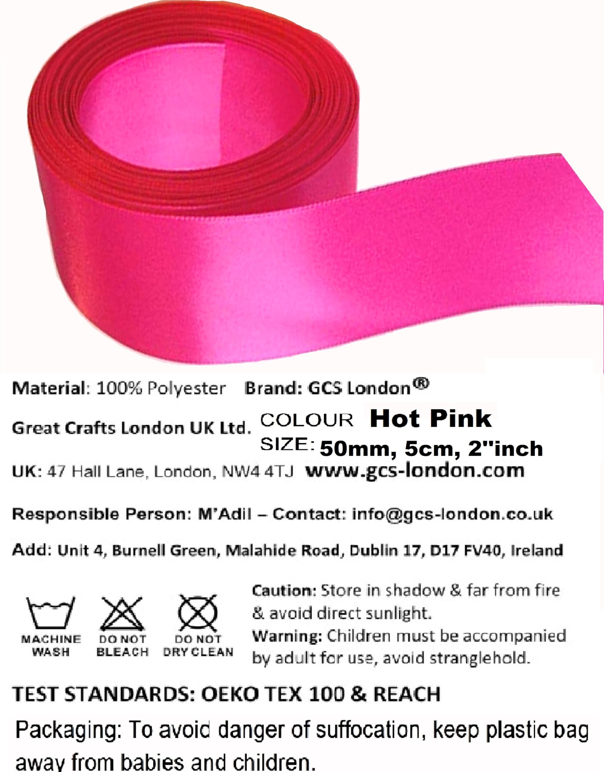 Double Sided Satin Ribbon 25mm x 10 Meters (Off White) for Gifts Wrap Sew Party, Decorations Events Dress Wedding Christmas Crafts, Bows Car, Balloons Hairs, DIY, Bouquets, Cake More — view 124
