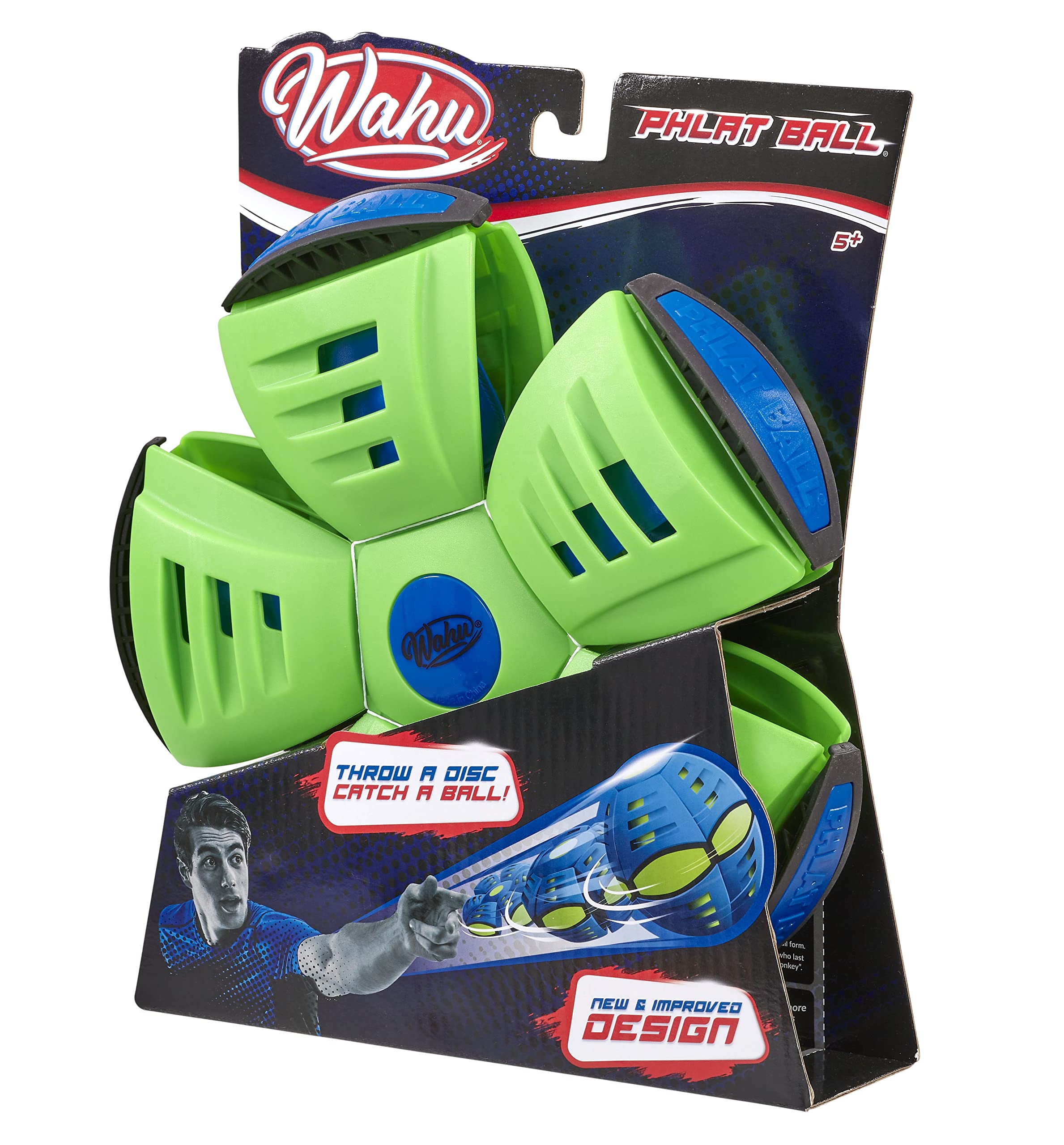 PHLAT BALL Classic Vert- Disque Volant Transformable - Jeux Extérieur Enfant - A partir de 6 Ans - Balle Innovante- Frisbee - Jeux Plein Air - Jeux Sportifs 2 Joueurs et Plus