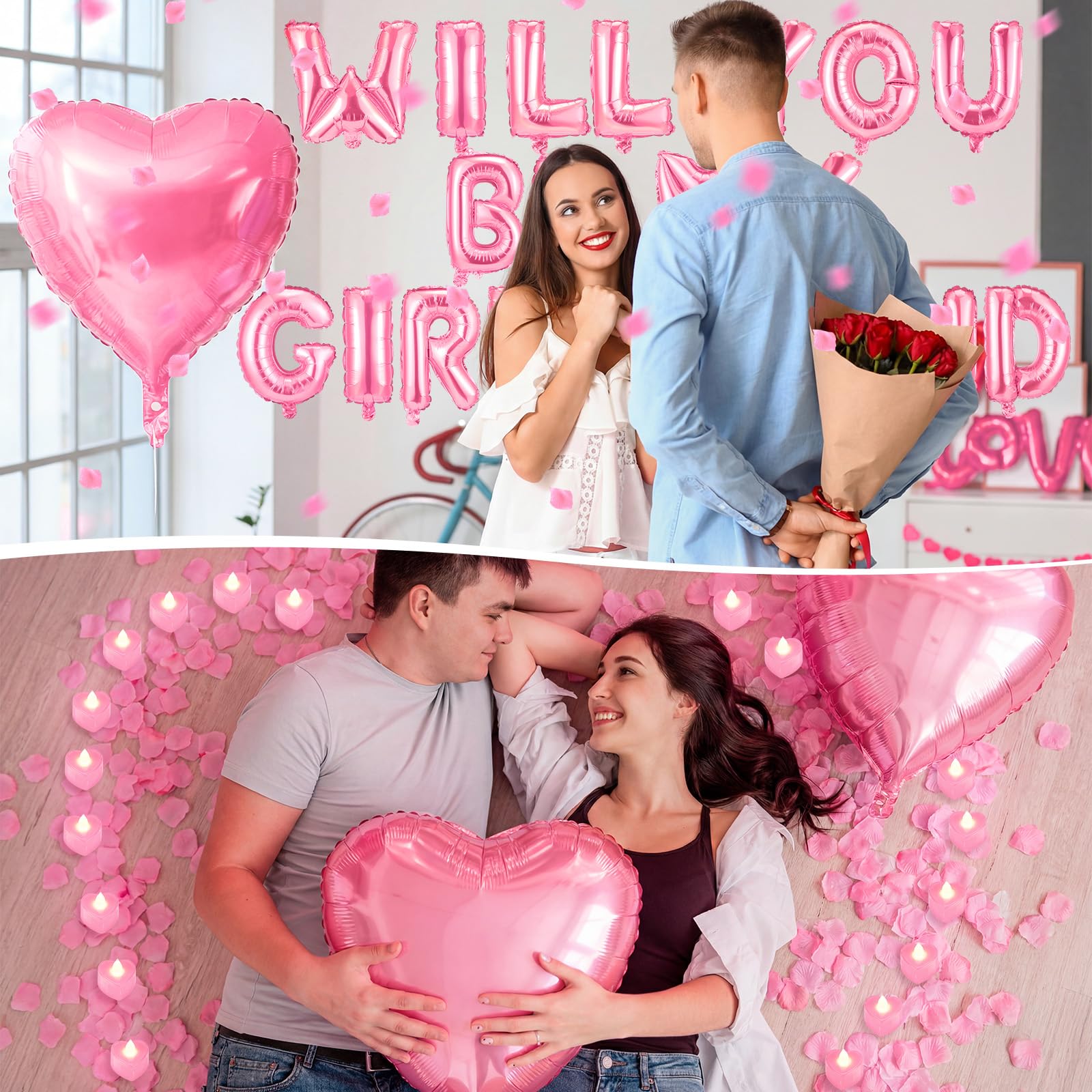Seenelling Palloncino con scritta "Will You Be My Girlfriend", per proposta