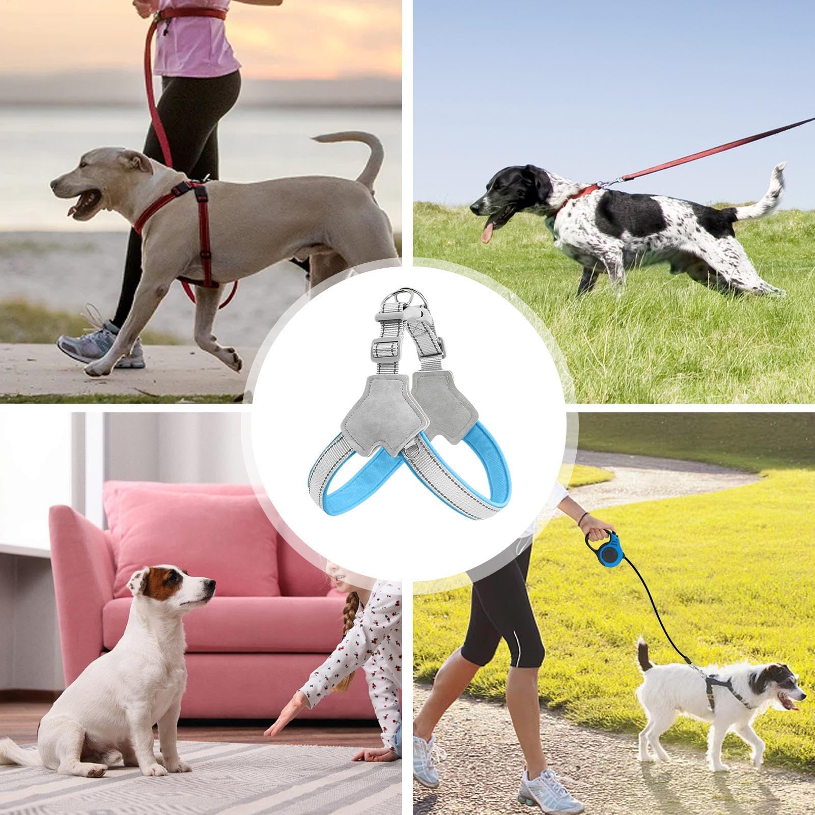 Imbracatura riflettente per animali domestici gilet per passeggiate per cani - Imbracatura per cani in Y senza di clip anteriore riflettente - Accessori per l'allenamento a piedi per cuccioli