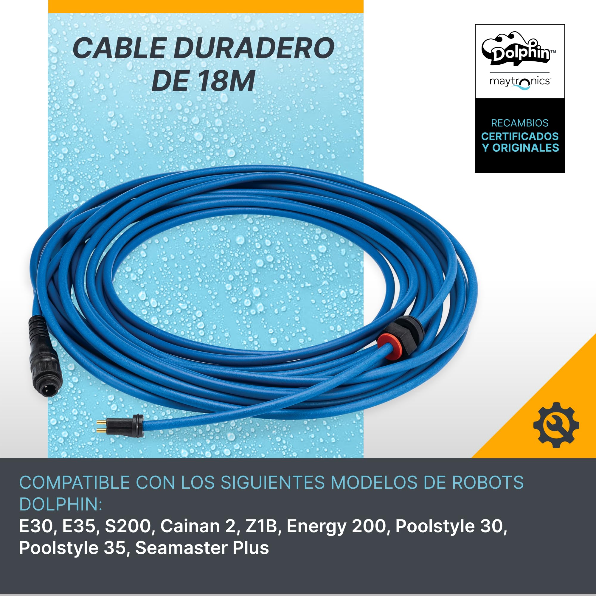 Dolphin Piezas de Recambio Originales - Cable Azul de 18m - Ref