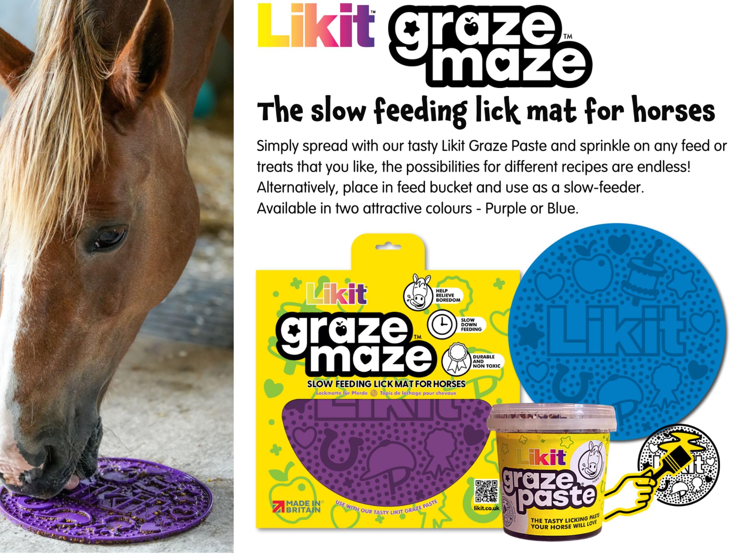 Likit - Labyrinthe pour nourriture de chevaux (Taille unique) (Violet)