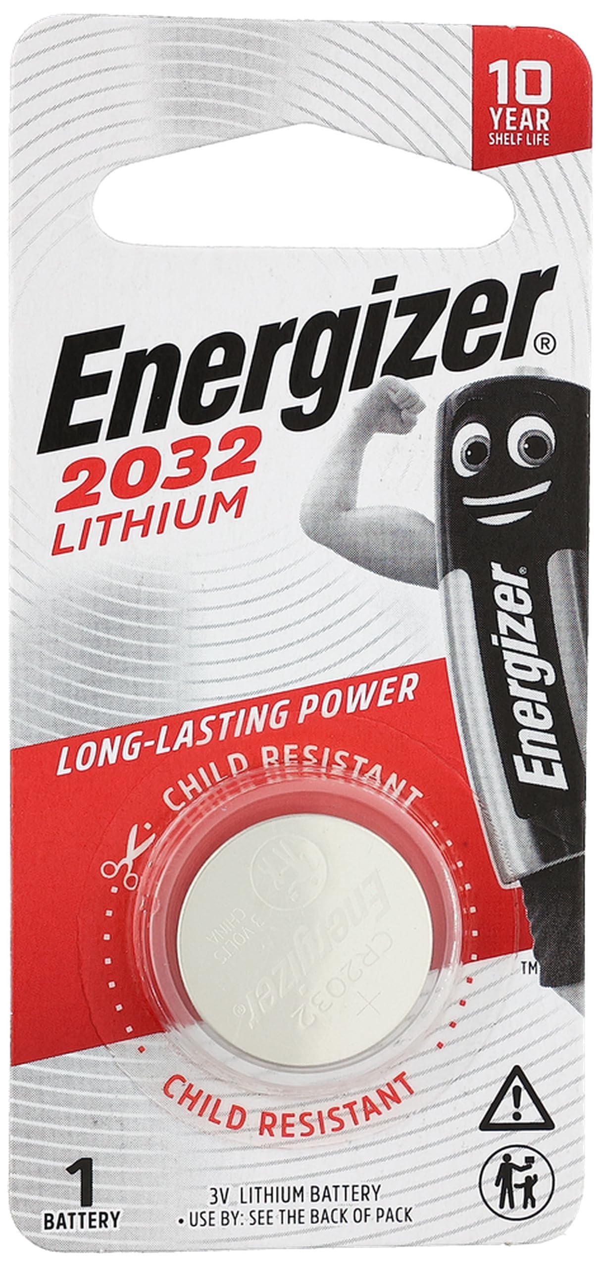 Energizer CR2032, 3 Volt Zero Mercury Lithium Battery- Pack of 2