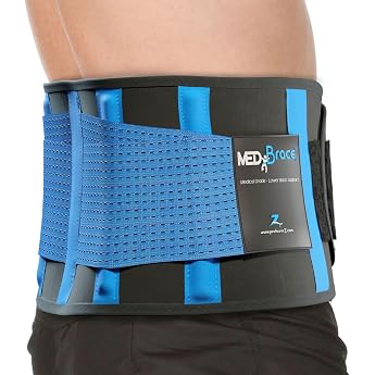 MEDiBrace Men's Back Support Belt with Support Struts & Double Pull Straps