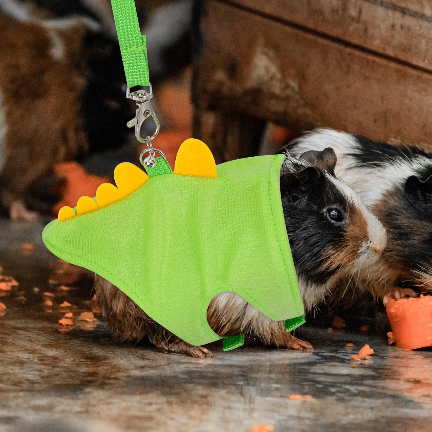 Ensemble Harnais et Laisse pour Furet, Gilet en Forme de Dinosaure Petits Animaux Accessoires de Promenade en Plein Air pour Furet Lapin Hamster Chaton Chiot Petits Animaux