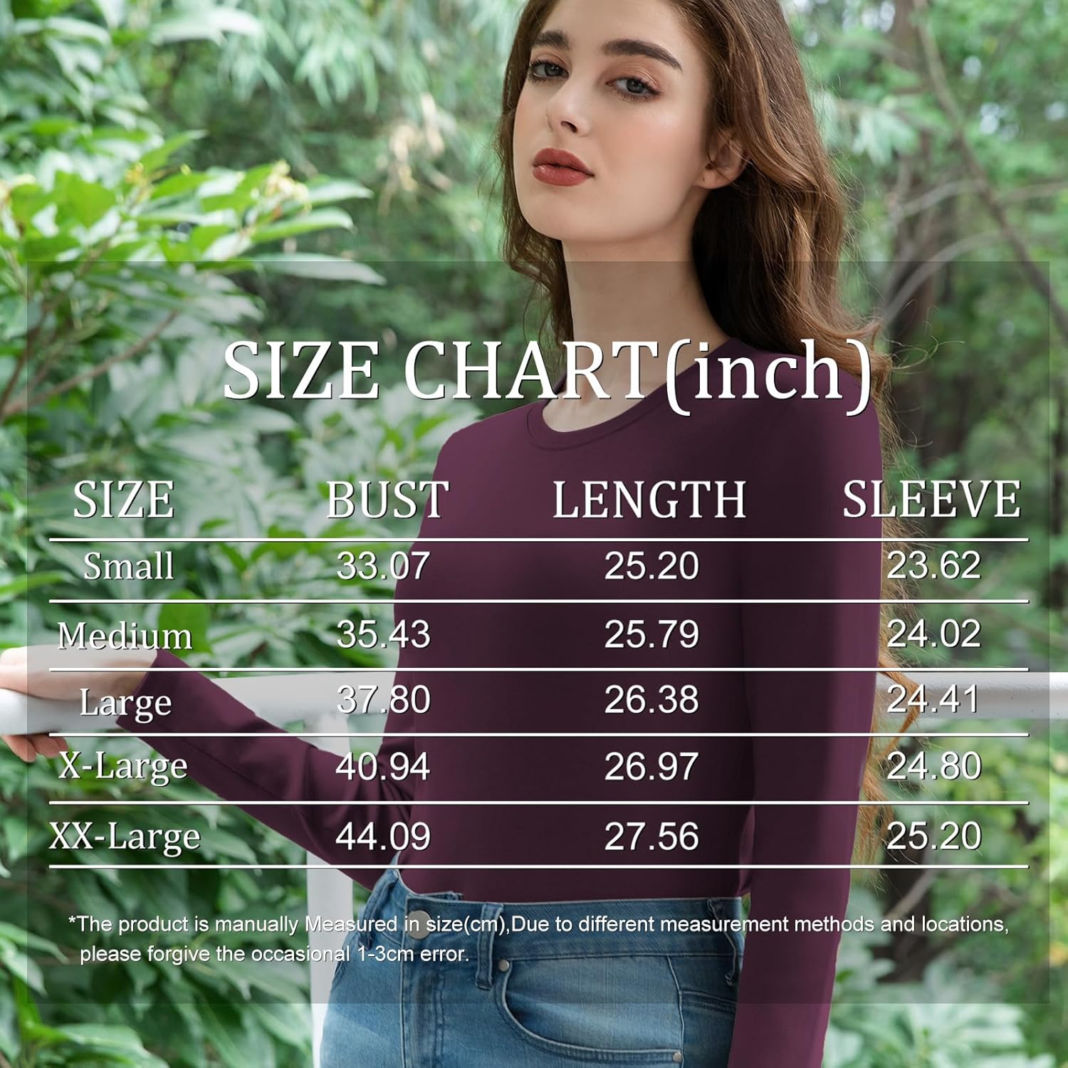 Slim Fitted Long Sleeve Shirts for Women Cotton Tee Tshirts Crewneck Undersrubs Plain Casual Undershirts Tops - Image 6