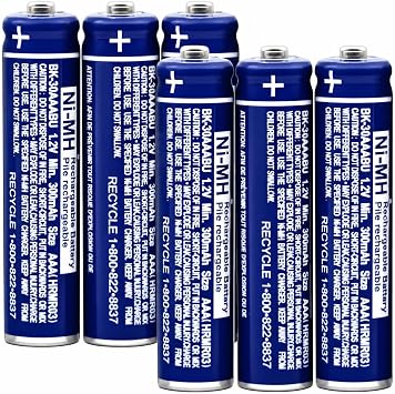6-Pack BK-30AAABU Battery Pack for Panasonic Cordless Phone