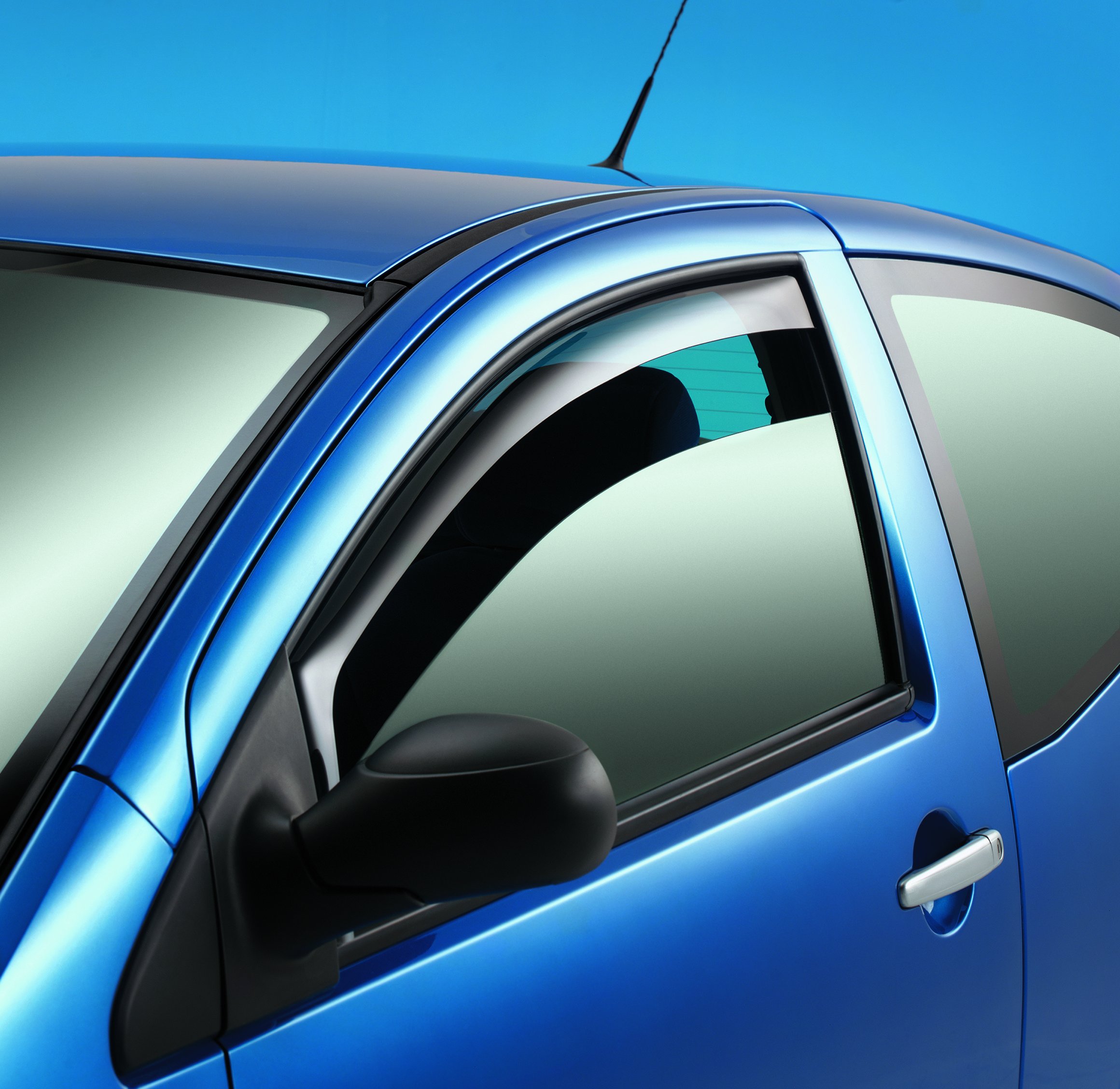 Déflecteurs latéraux compatible avec Citroen C4 5 portes 2004-2010, Rauchgrau
