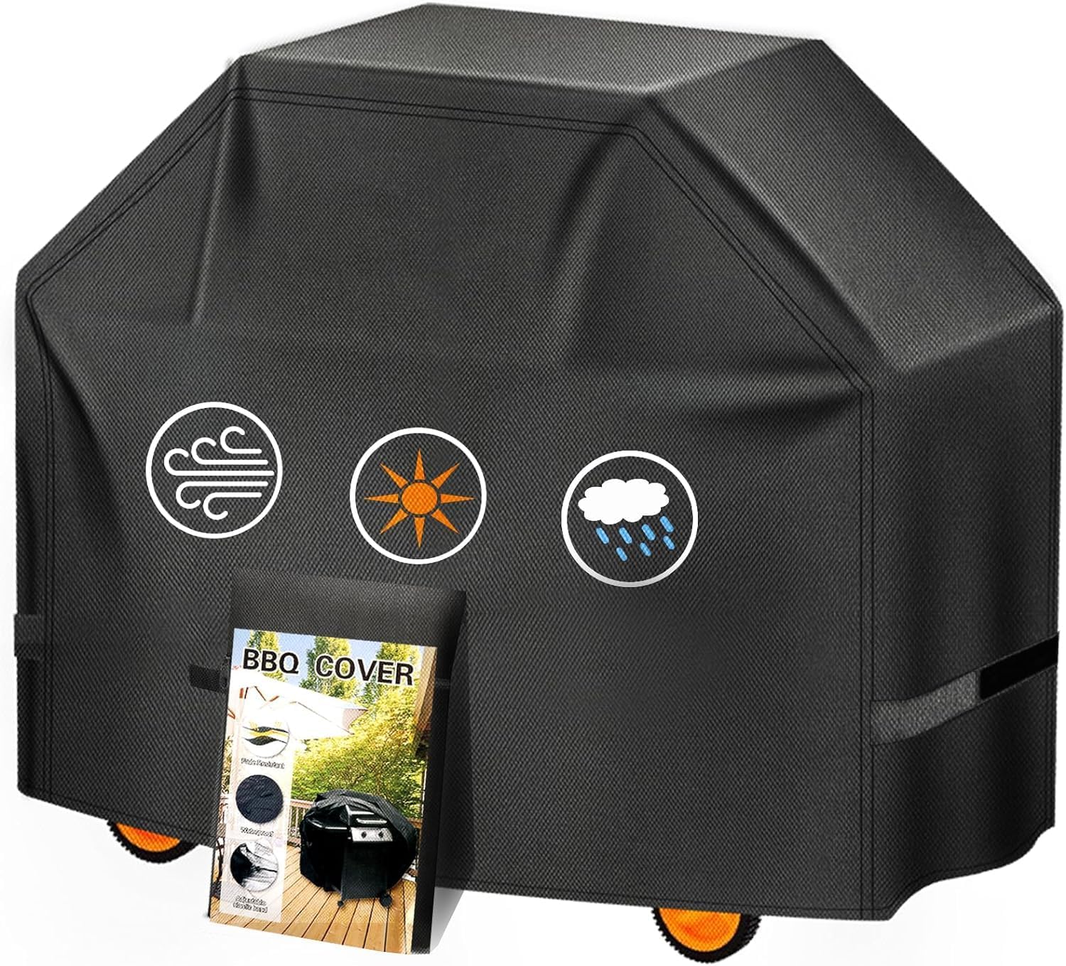 Griddle Cover 600D Heavy Duty for 36 inch Griddle with Hood, 36 inch Blackstone Griddle Cover Blackstone Cover Accessories BBQ Gas Grill Cover Waterproof Windproof Weather