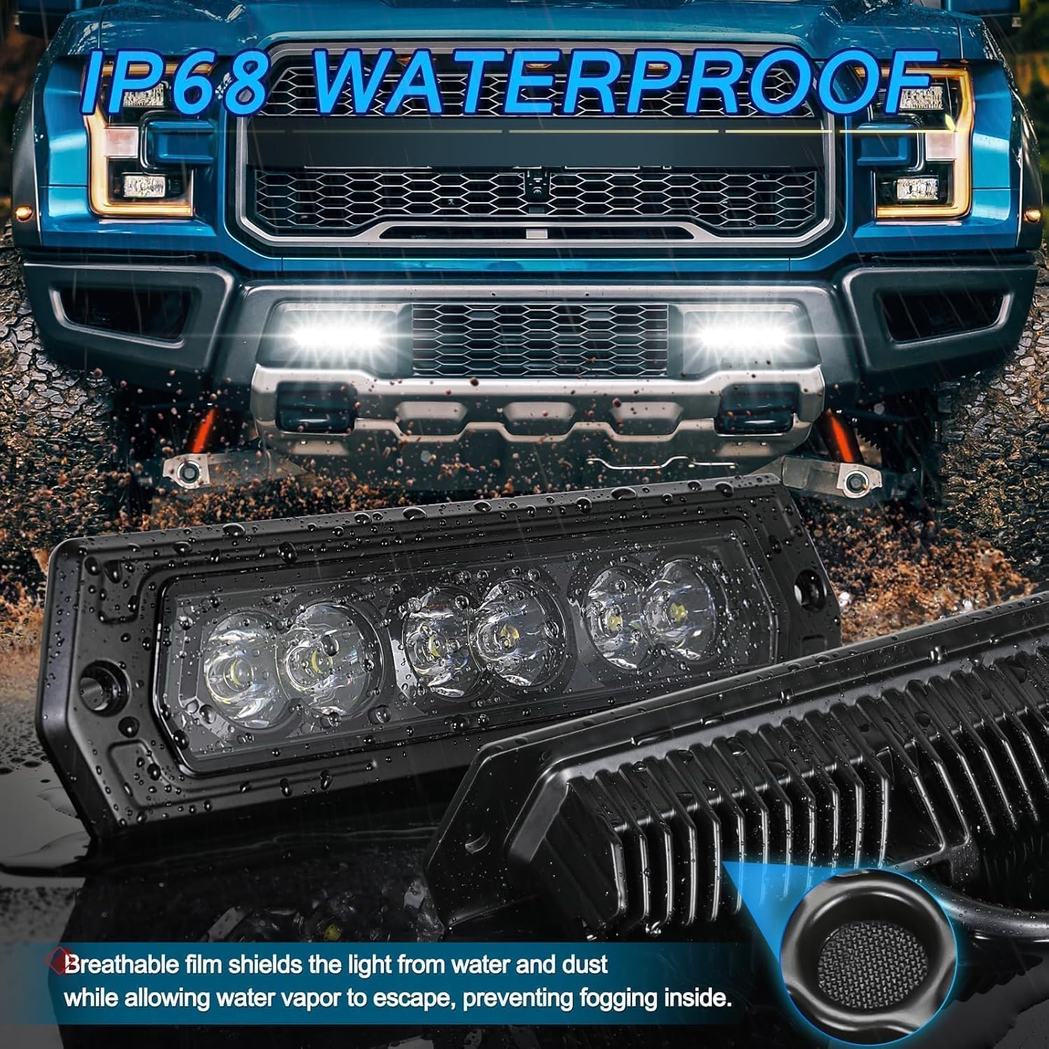 7 Inch Flush Mount CREE LED Pods, ACEC SHOP 2PCS 60W LED Flush Mount Pod Lights Spot Beam Off Road Driving Light Reverse Backup Light Bars Work Lights for Truck SUV 4x4 UTV ATV Tractor Boat