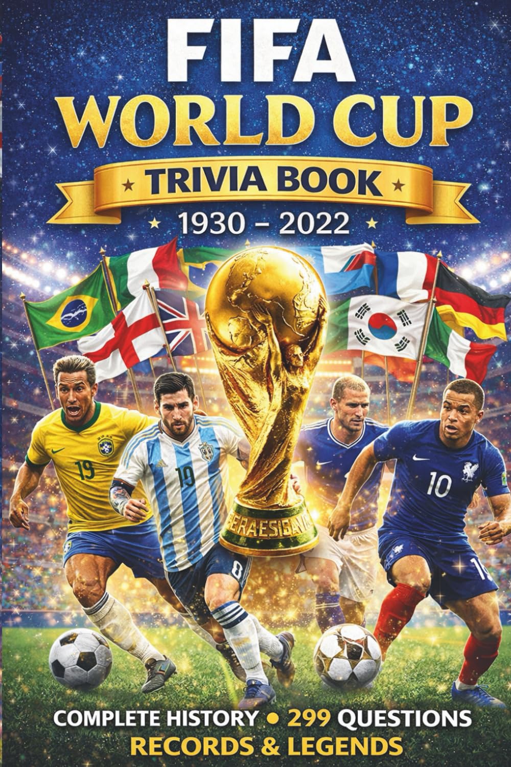 FIFA World Cup Trivia Book 1930 - 2022: Complete History, 299 Questions, Records & Legends