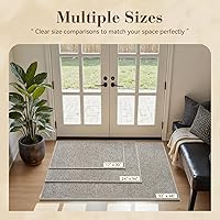 Vista 2 de MontVoo Tapete para puerta de entrada, absorbente y duradero, antideslizante, para entrada interior, entrada, atrapador de suciedad, tapete de Beige