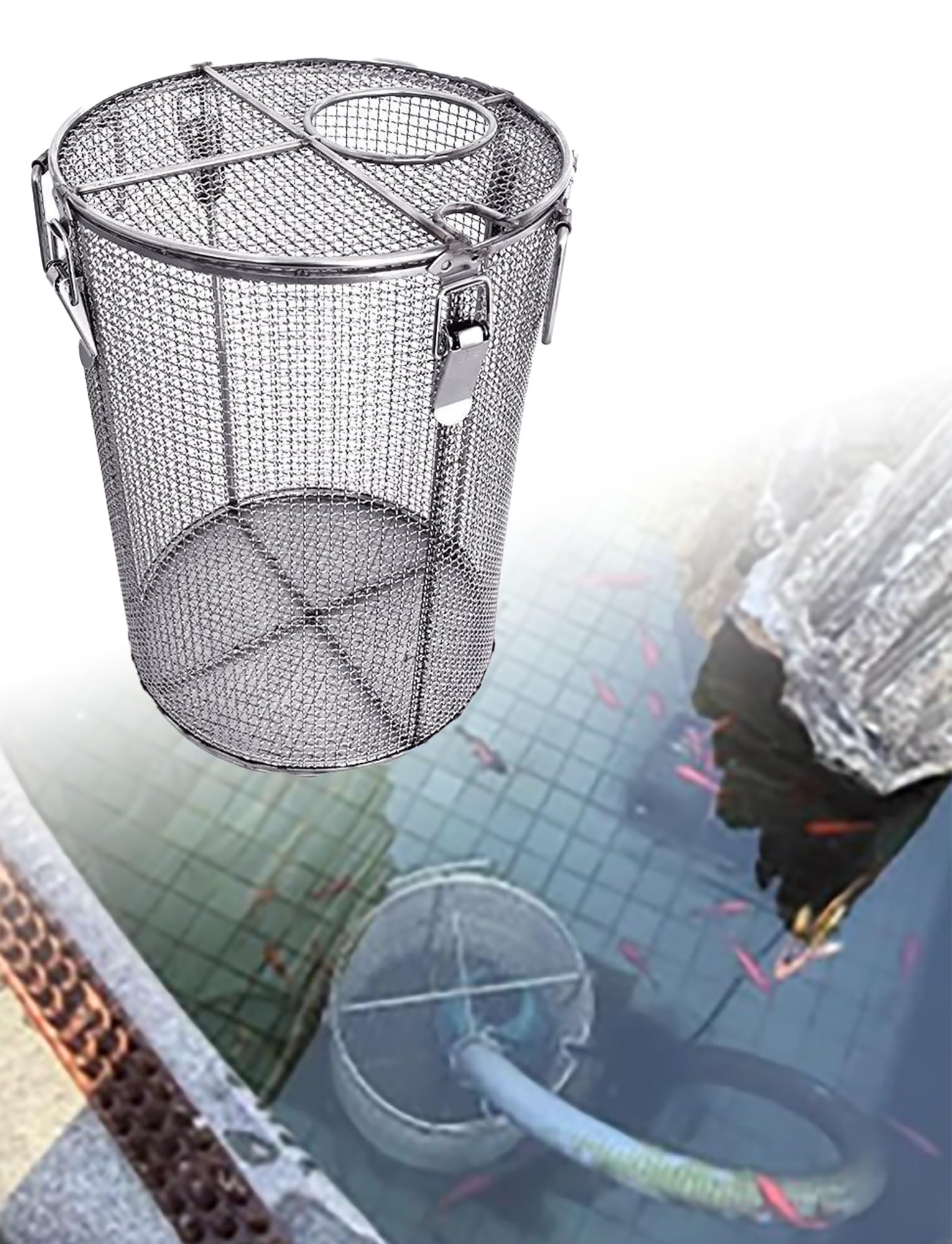 Cubierta de filtro de bomba de agua en acero inoxidable para protección exterior antiobstrucción