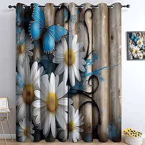 2er Set Verdunkelungsvorhänge - Abstrakter Aquarellstrand Design, 260x140cm