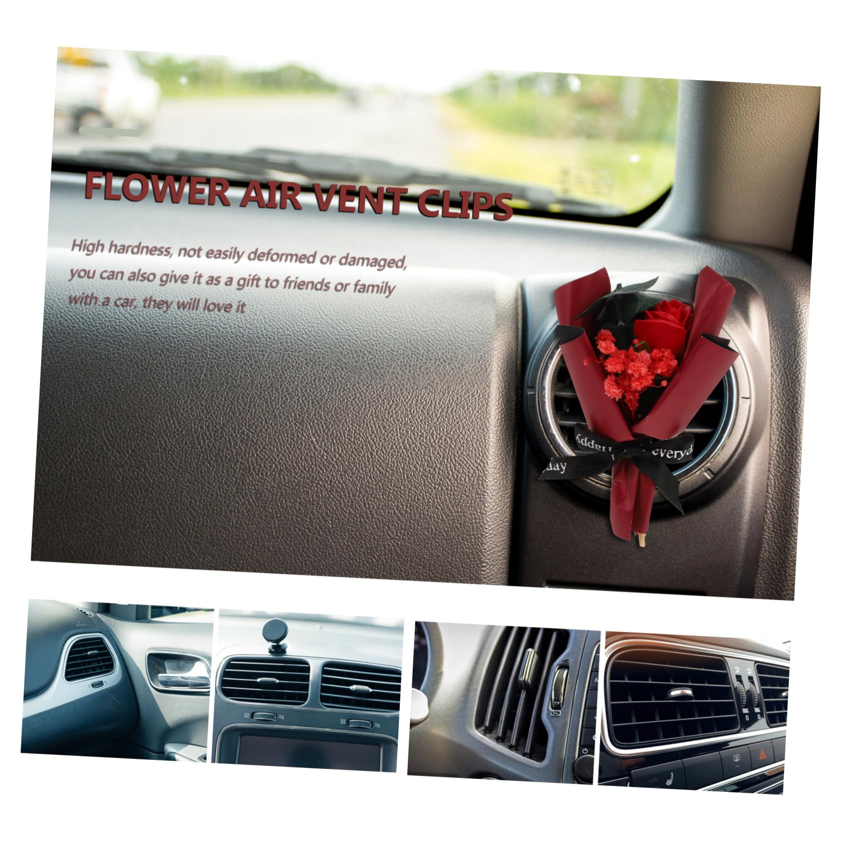 SUPVOX 5pezzi Profumatore Per Auto Bouquet Secchi Clip Per Facile Da Installare Decorazione Elegante Per Auto e Domestici