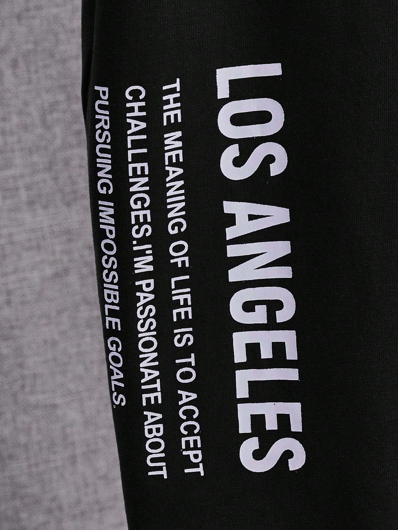 Floerns Maglietta casual a maniche corte da ragazzo con stampa con slogan
