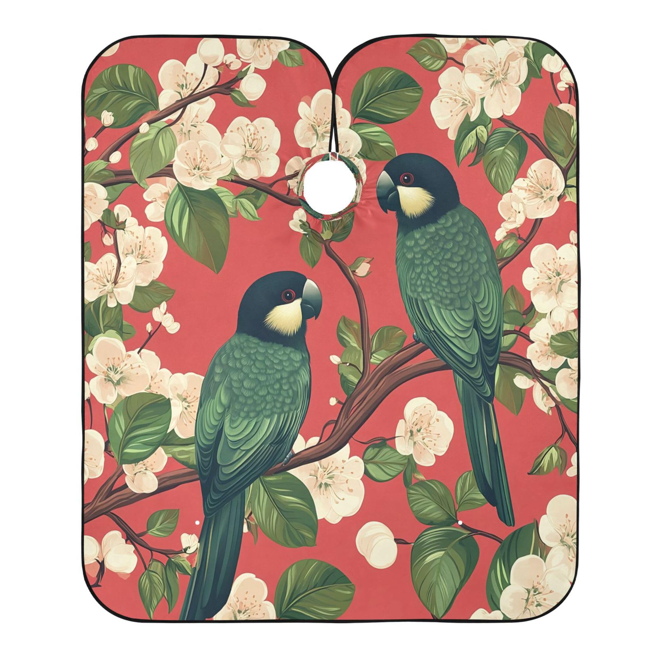 Takiito Birds Perched on Branches Barber Cape for Men, Waterproof Haircut Cape Hairdressing Cape Beard Apron Cape for Salon Home Use, 55x65 in