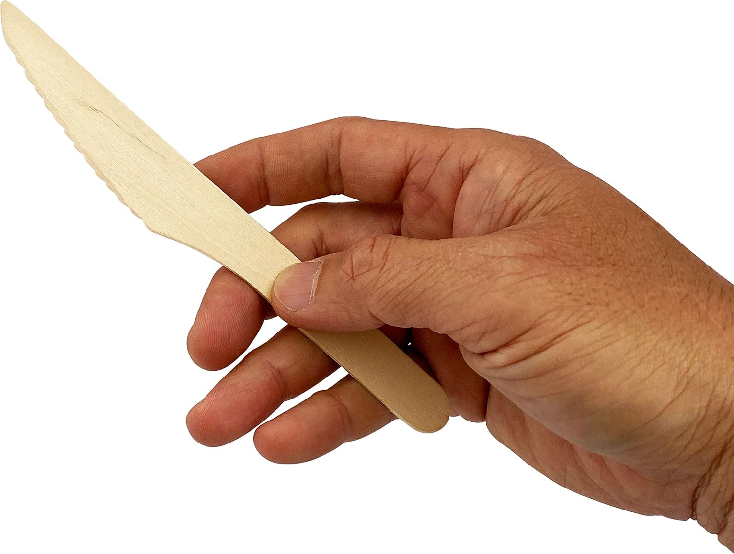 KingSeal 4,000 Count FSC Certified Disposable Wood Cutlery Knife, Biodegradable and Earth Friendly, 6 Inch Length, Commercial Bulk Pack - 40 Packs x 100 Knives