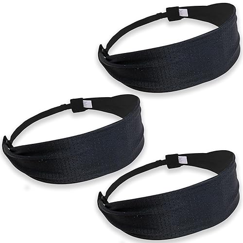 FROG SAC Diademas deportivas para niñas, ajustables, antideslizantes, atléticas, deportivas, para mujeres, adolescentes, niñas, color negro, gris,