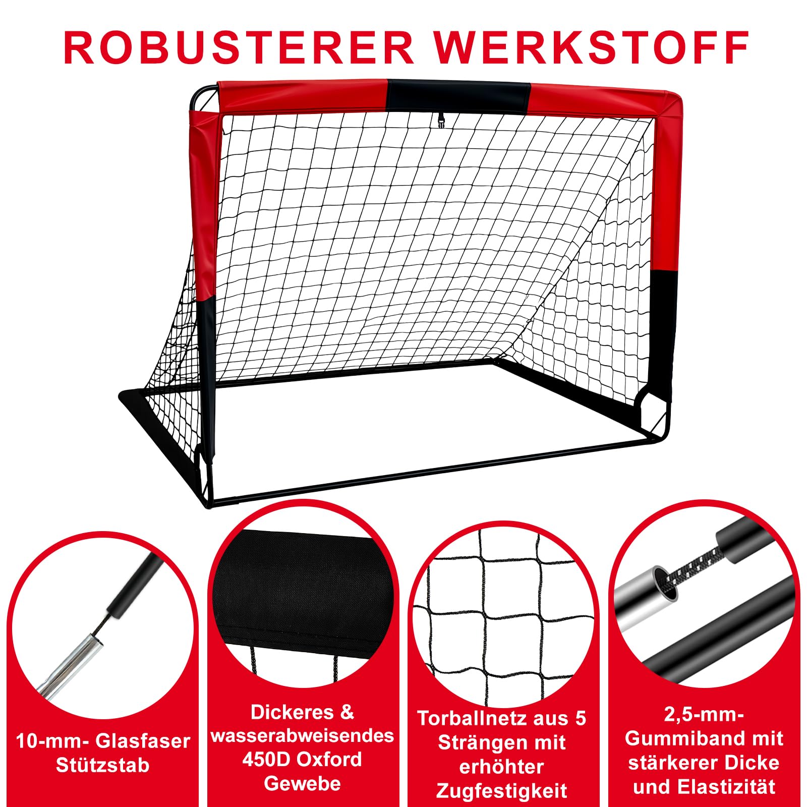 2-in-1 Fußballtor für Garten Kinder Faltbar, Kleine Fussballtore für Garten, Fußball Tor mit Torwand, Fußballtore Kinder mit Tragetasche Indoor & Outdoor für Garten, Park, Strand