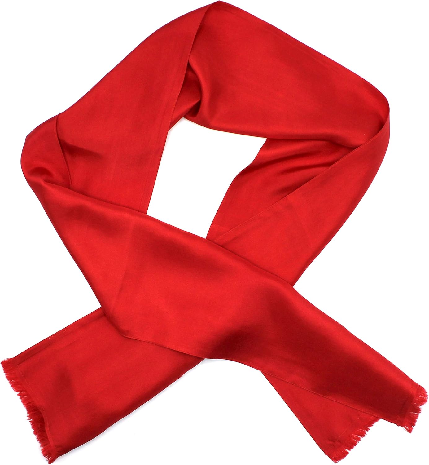 Royal Silk Dashing Red Silk Aviator Scarf Pure 100% Silk – 8” x 60”
