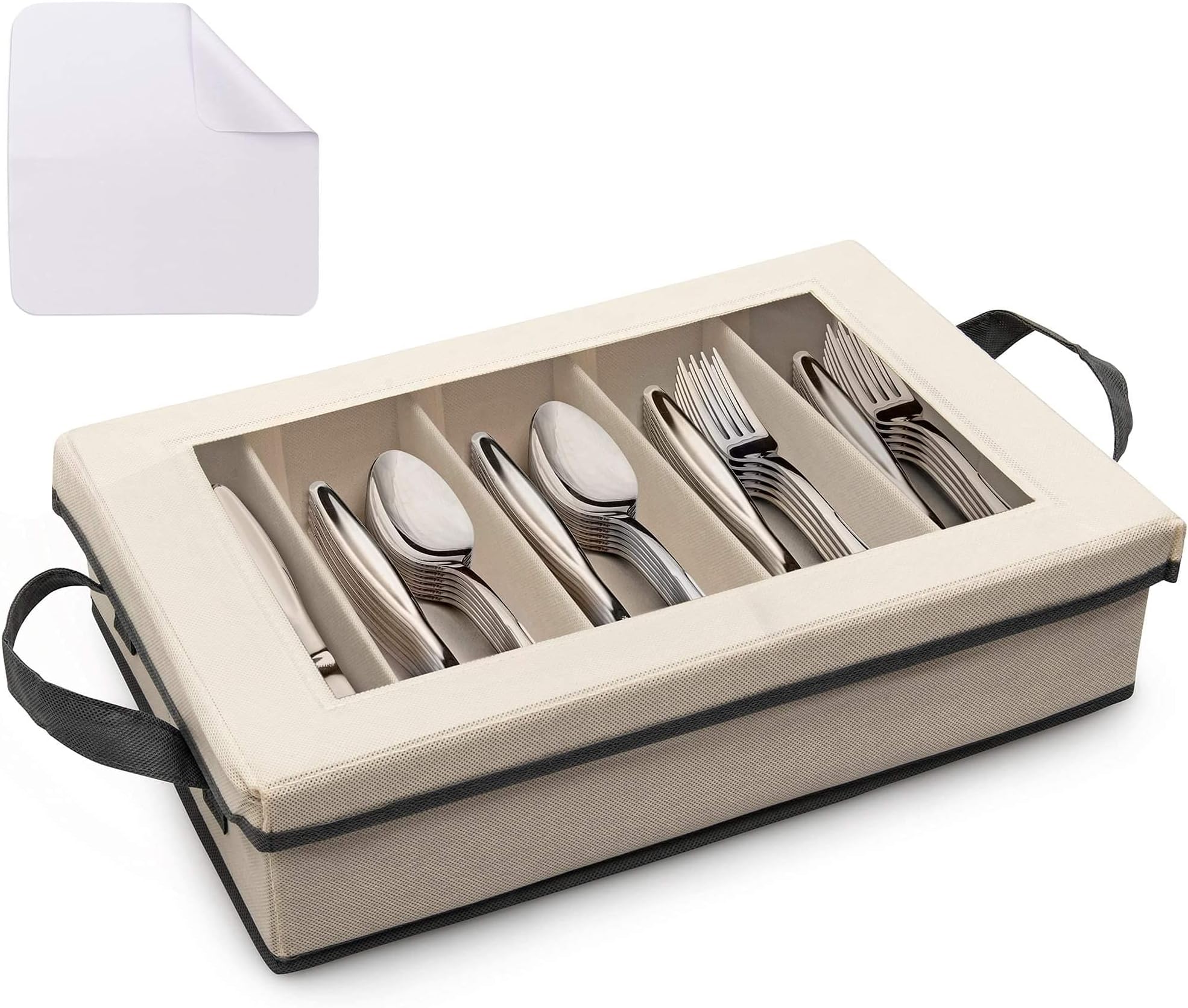 Hagerty Zippered Flatware Storage Drawer Liner Tarnish